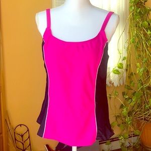 Almost new - Tankini swim top, padded bra, size 14